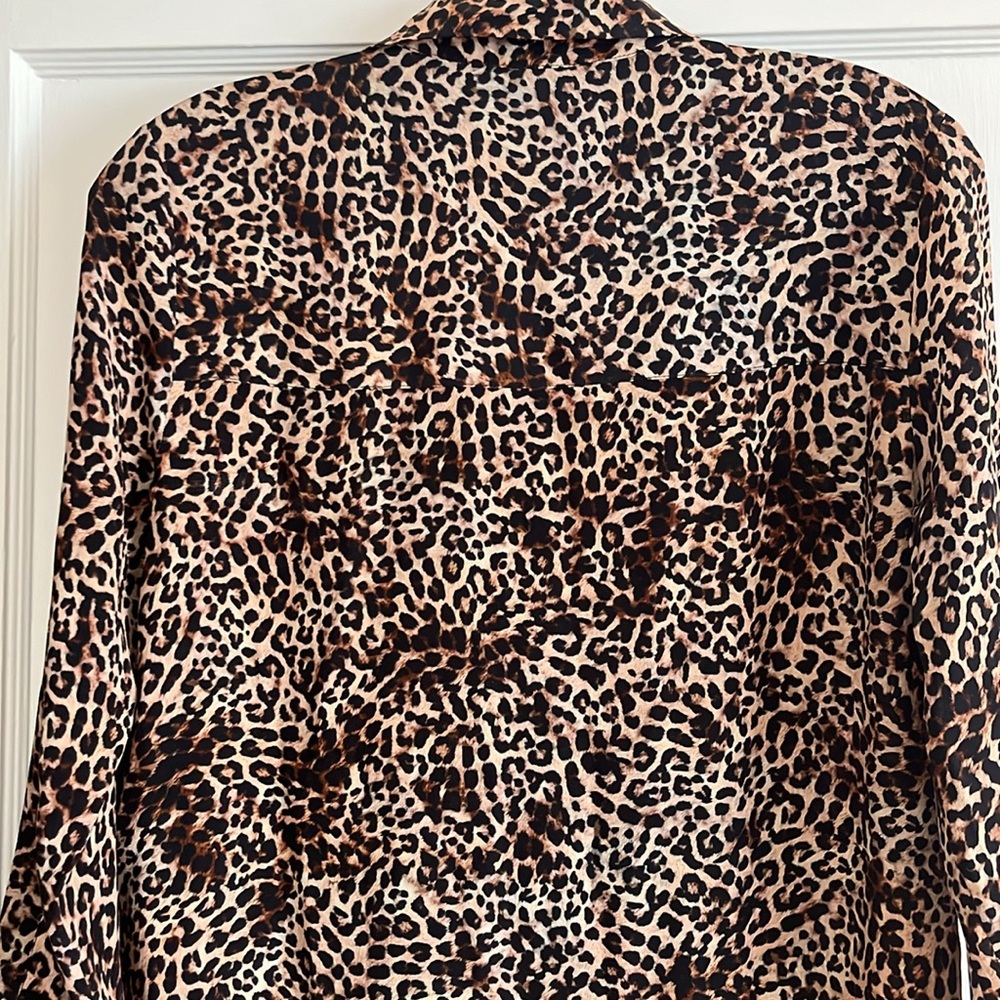 Anine Bing Chelsea silk leopard shirtdress small - Picture 5 of 7